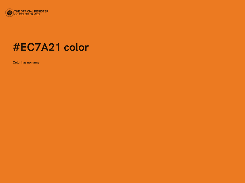 #EC7A21 color image