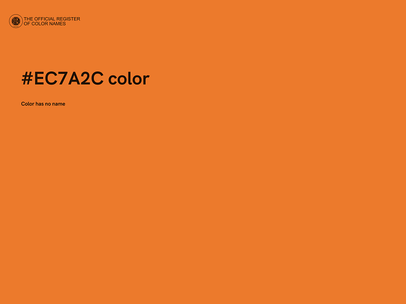 #EC7A2C color image