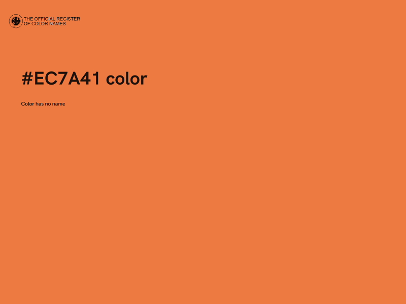 #EC7A41 color image