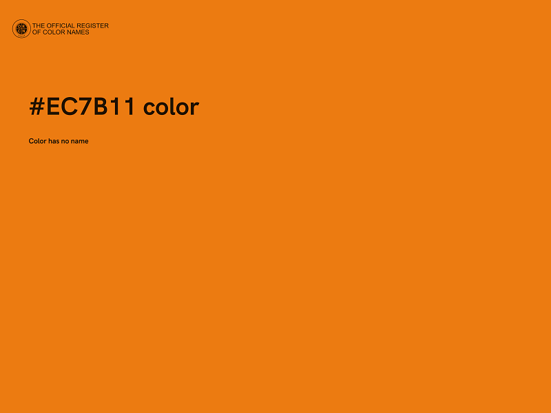 #EC7B11 color image