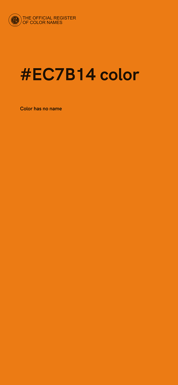 #EC7B14 color image