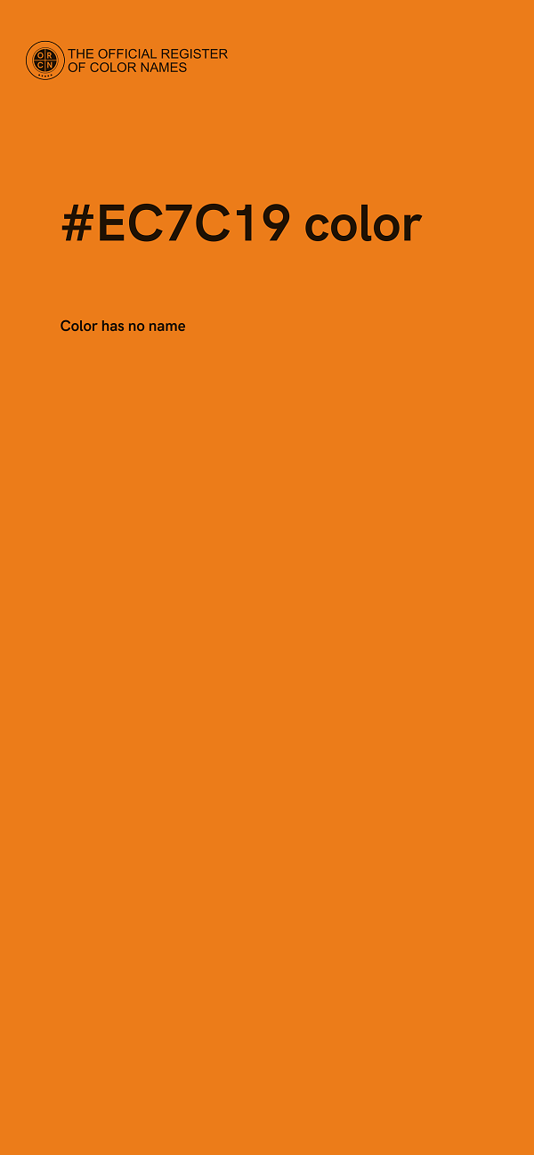 #EC7C19 color image