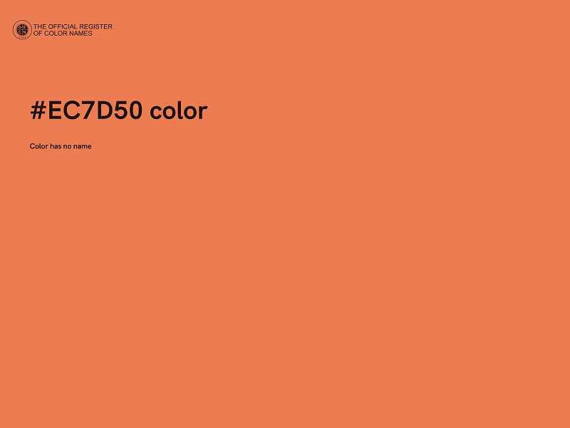 #EC7D50 color image