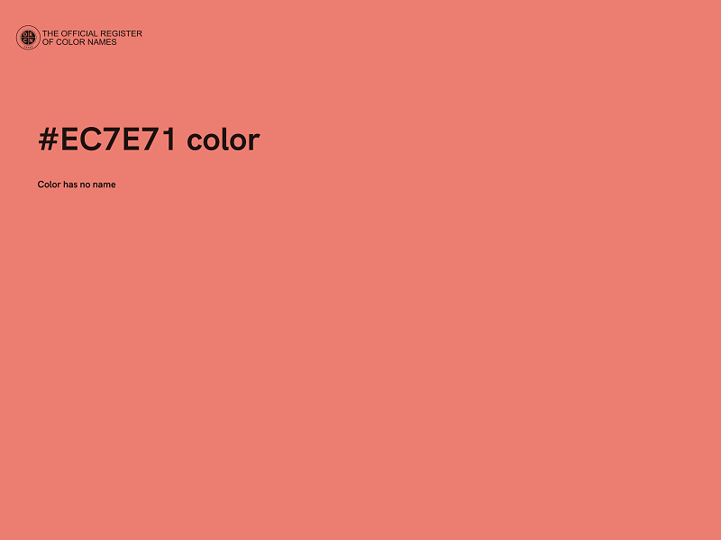 #EC7E71 color image