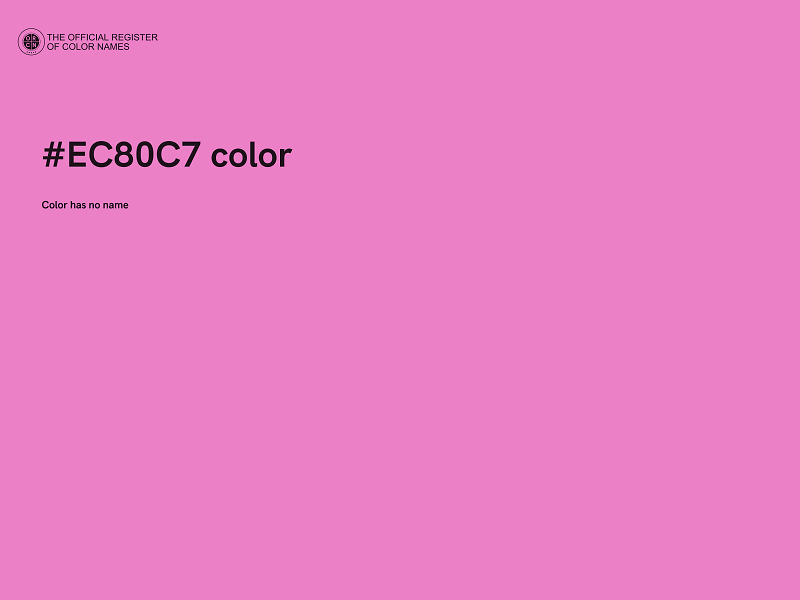 #EC80C7 color image