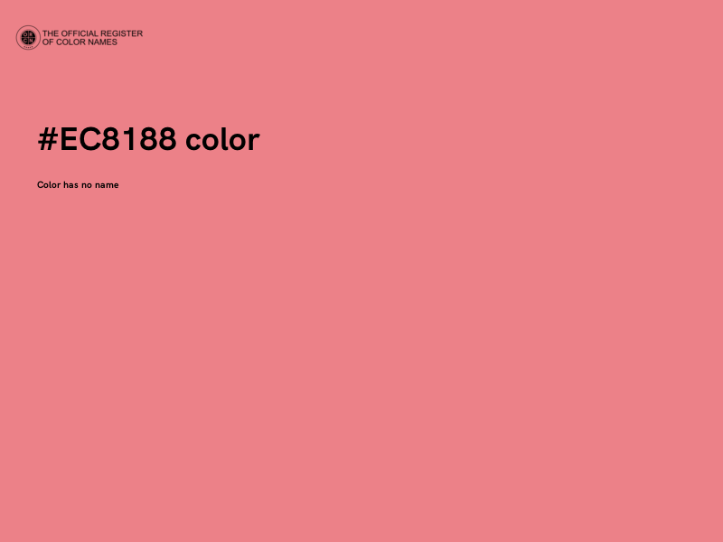 #EC8188 color image