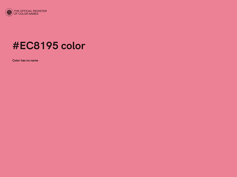 #EC8195 color image