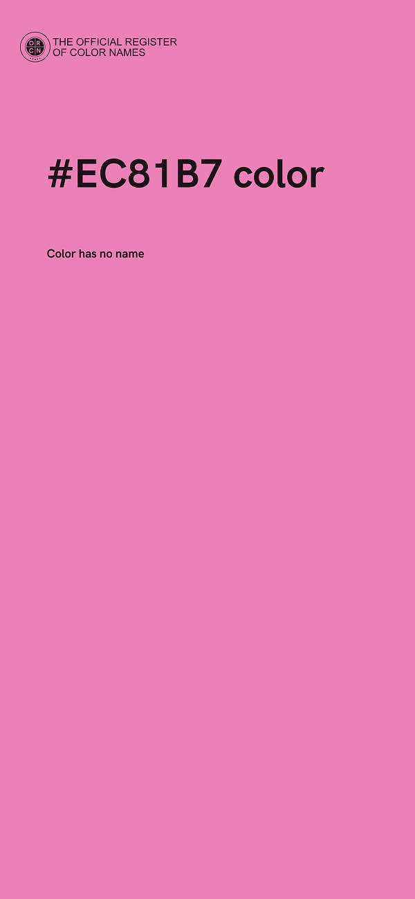 #EC81B7 color image
