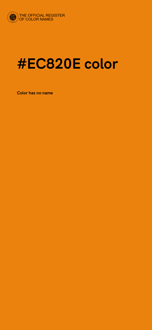 #EC820E color image