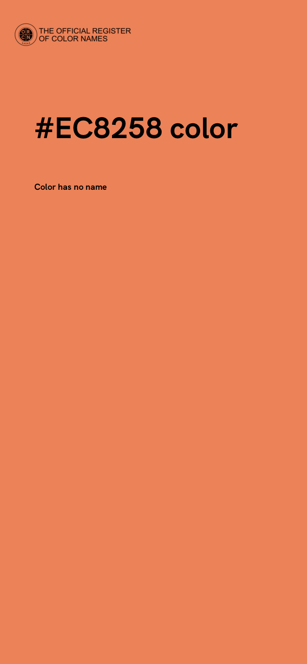 #EC8258 color image