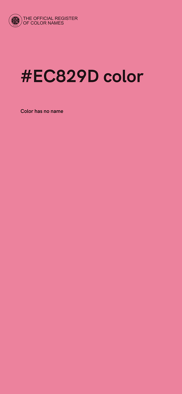#EC829D color image