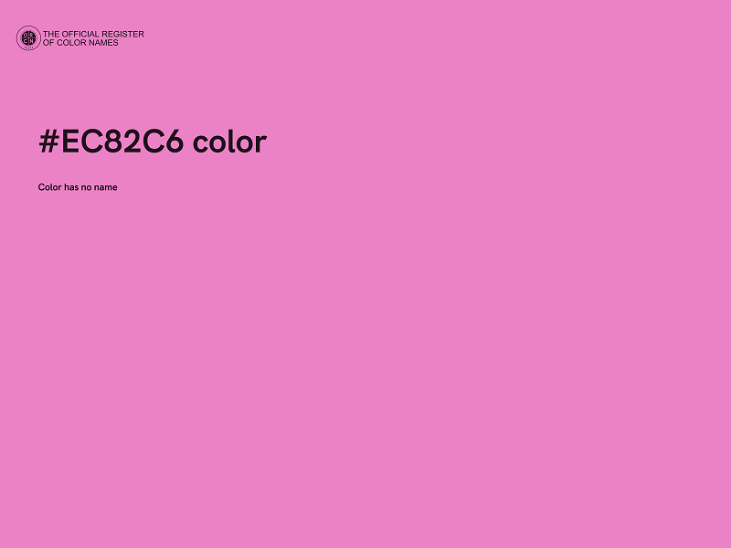 #EC82C6 color image