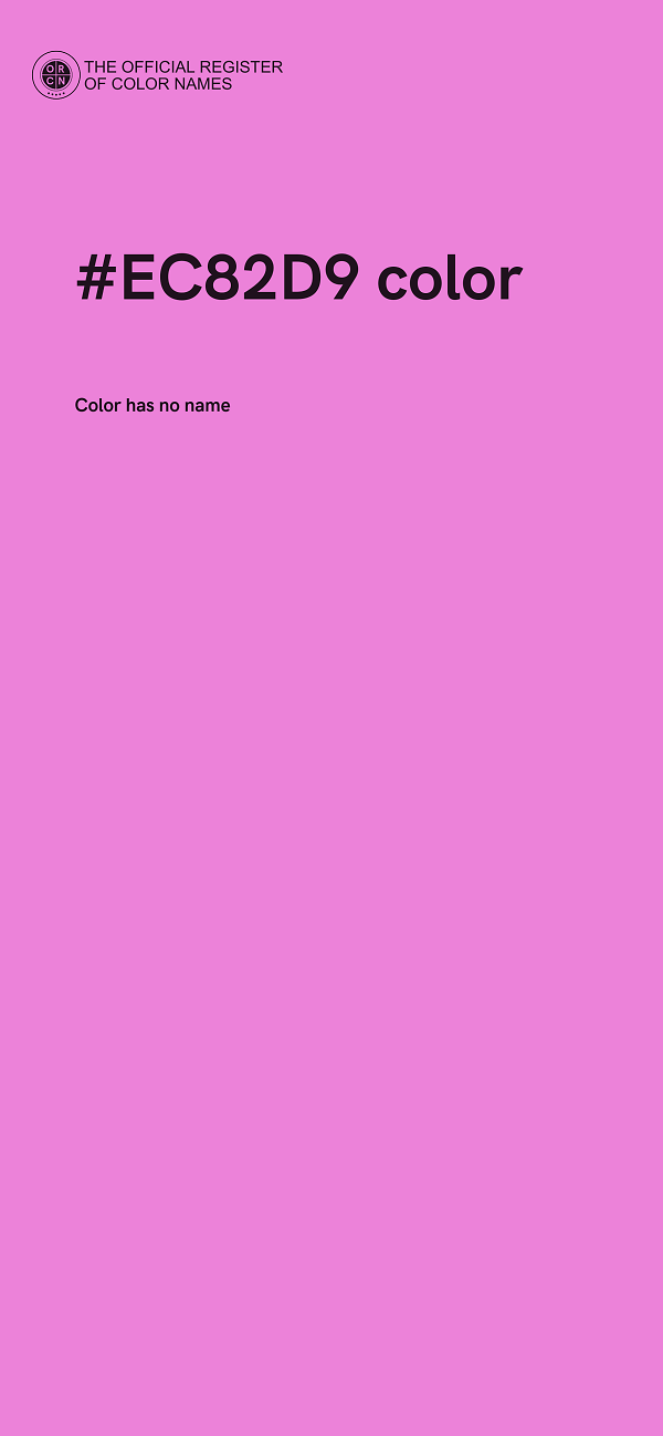 #EC82D9 color image