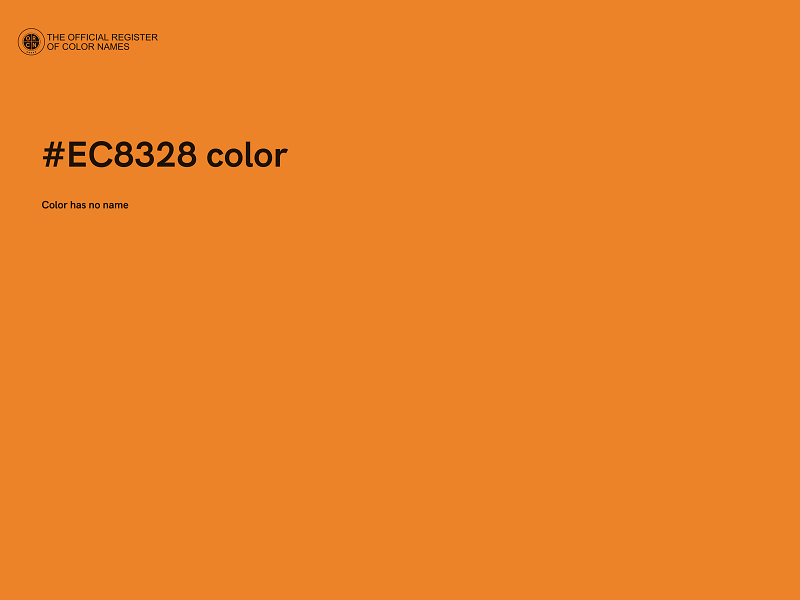 #EC8328 color image