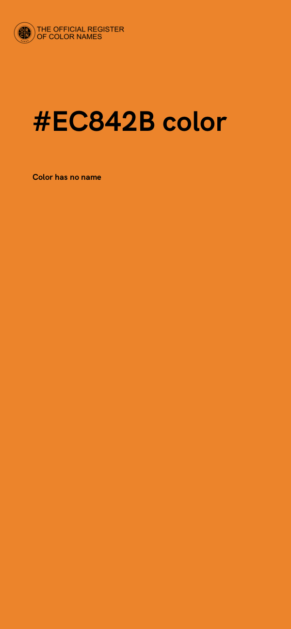 #EC842B color image