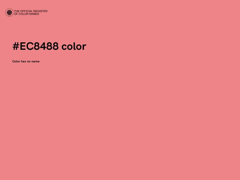 #EC8488 color image