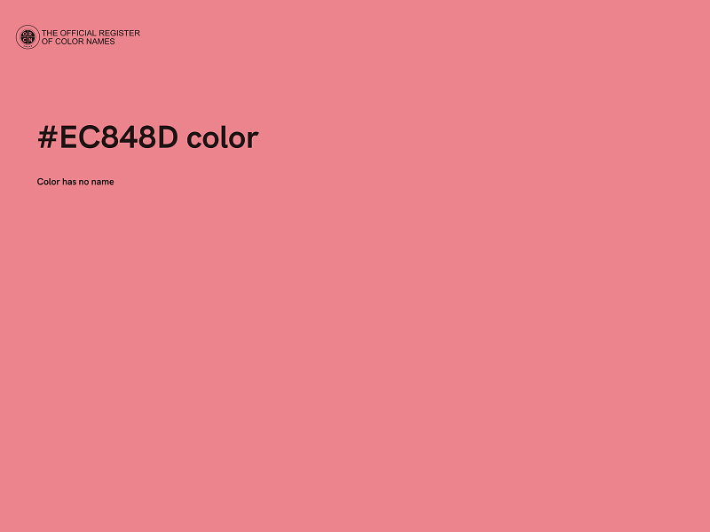 #EC848D color image