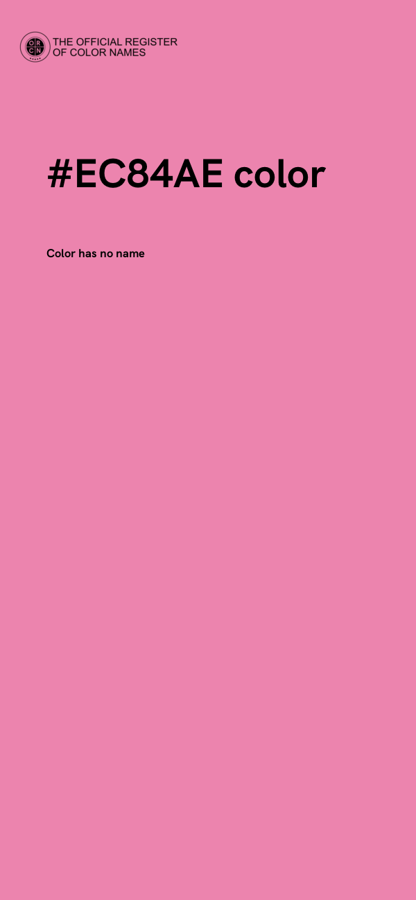 #EC84AE color image