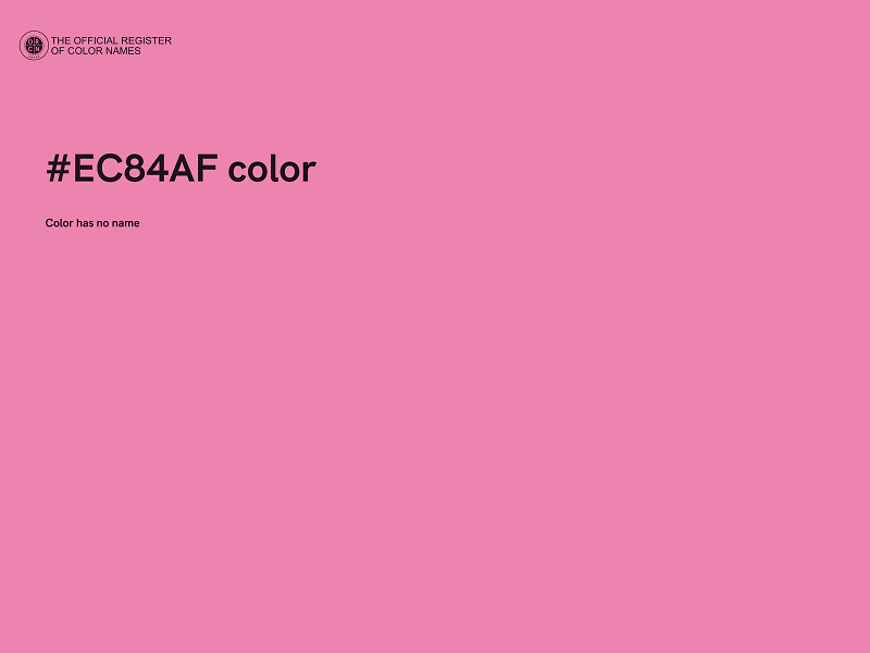 #EC84AF color image