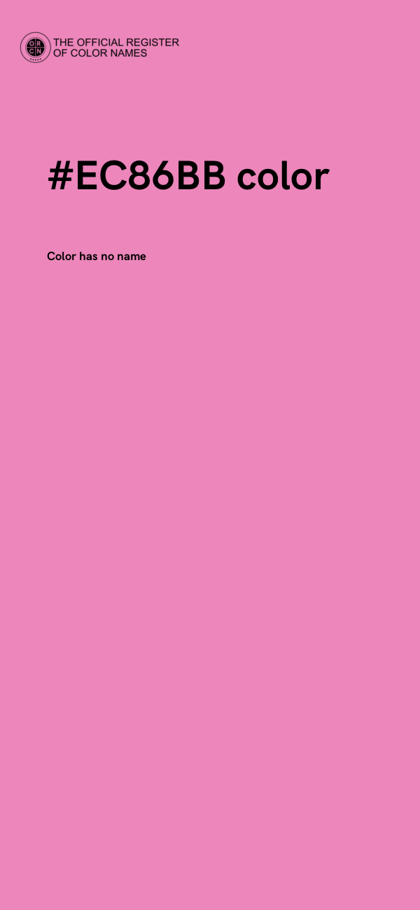 #EC86BB color image