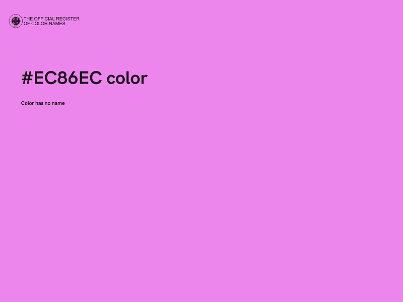 #EC86EC color image