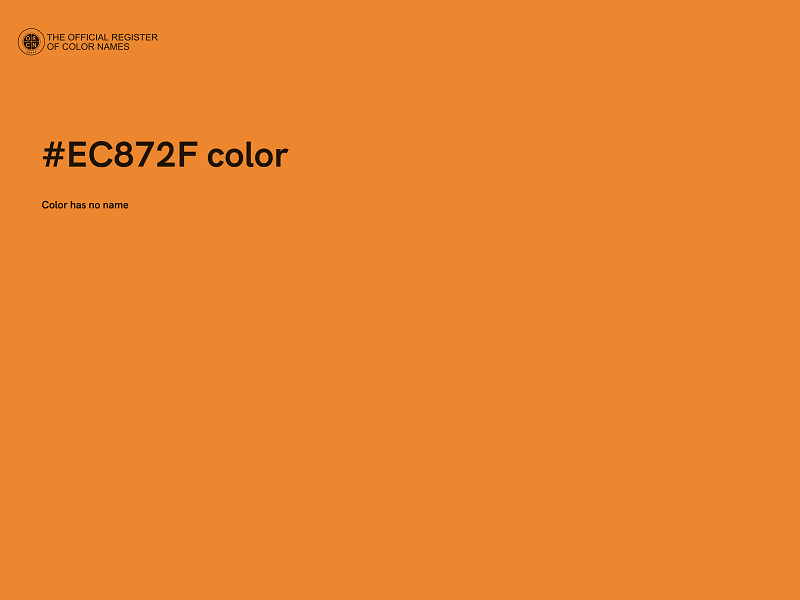 #EC872F color image