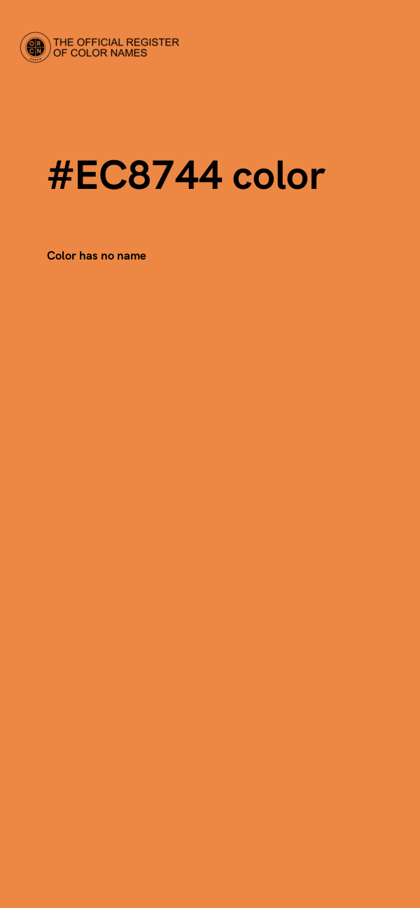 #EC8744 color image