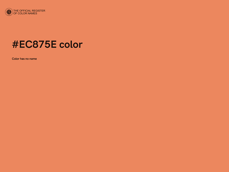 #EC875E color image