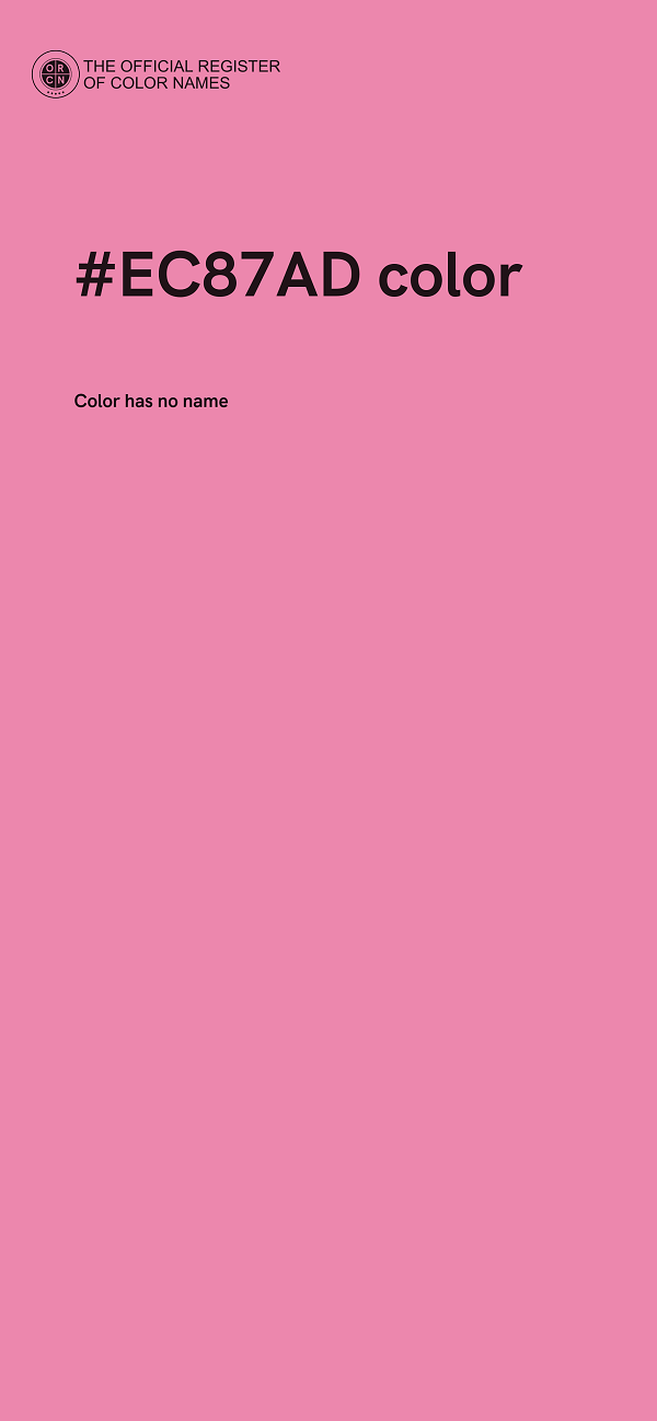 #EC87AD color image