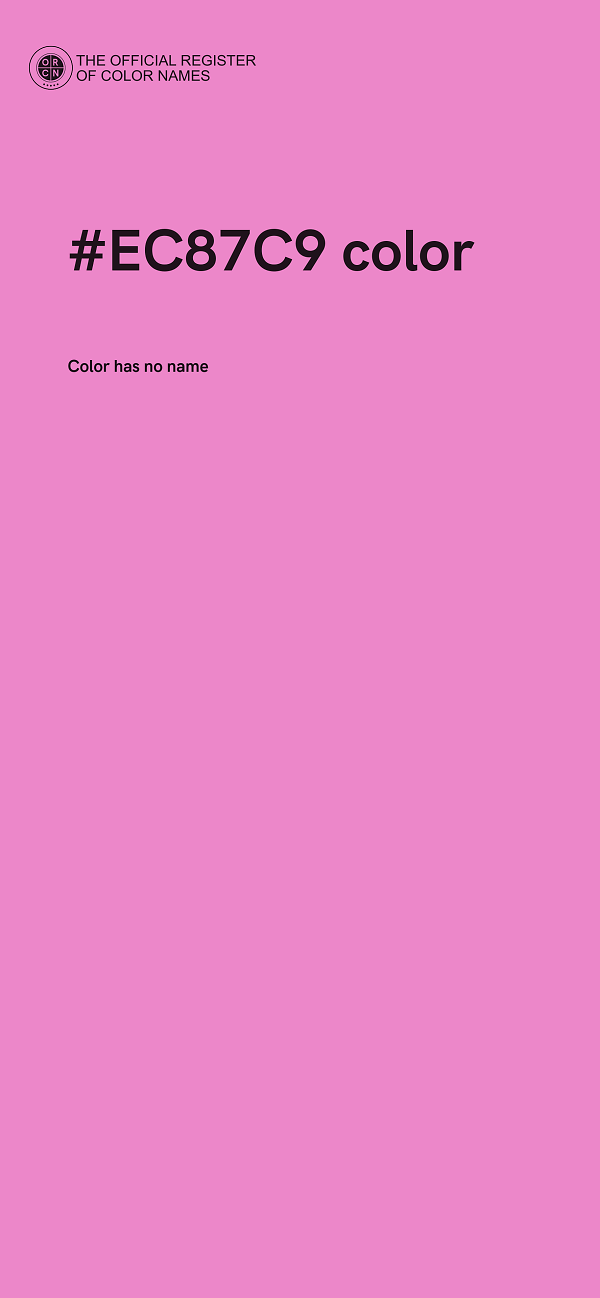 #EC87C9 color image