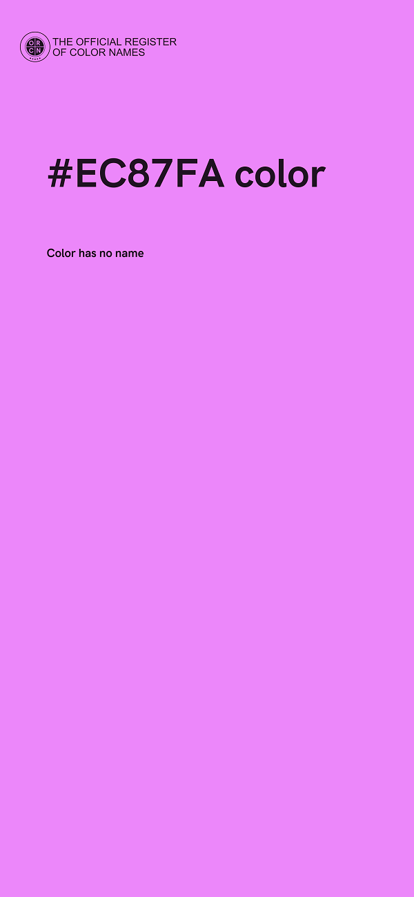 #EC87FA color image