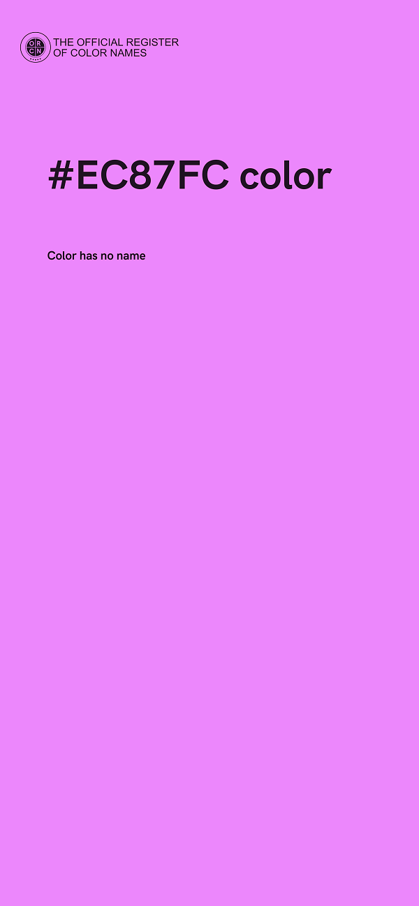 #EC87FC color image