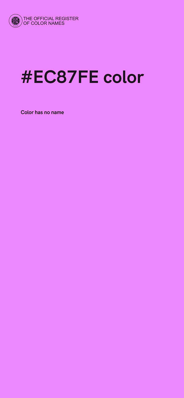 #EC87FE color image
