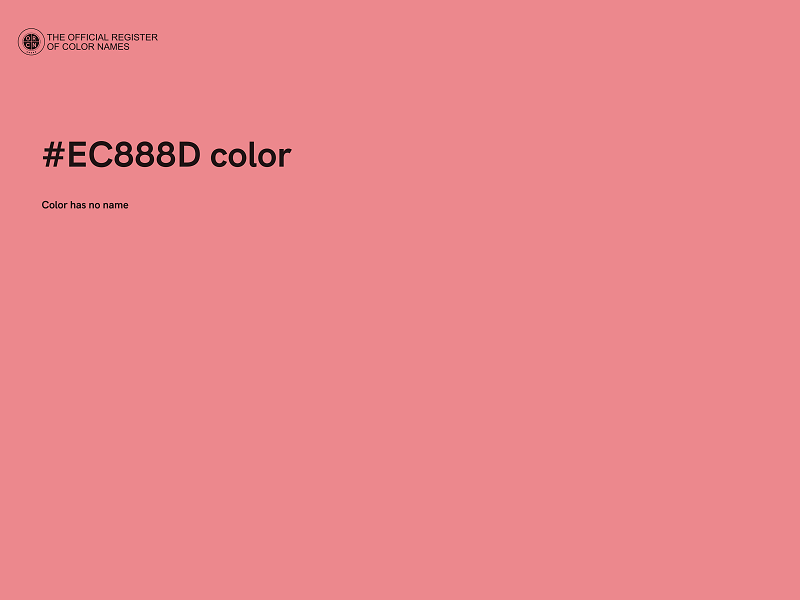 #EC888D color image