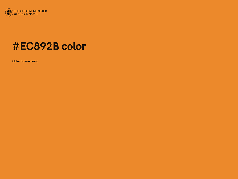 #EC892B color image