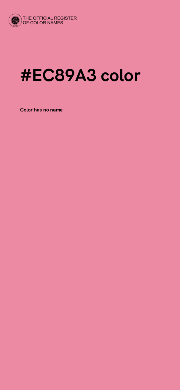 #EC89A3 color image