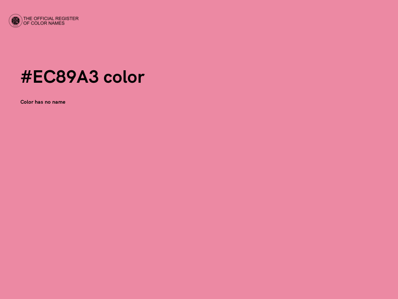 #EC89A3 color image