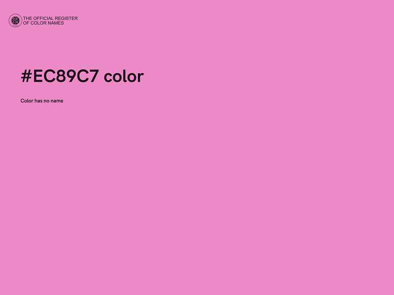 #EC89C7 color image