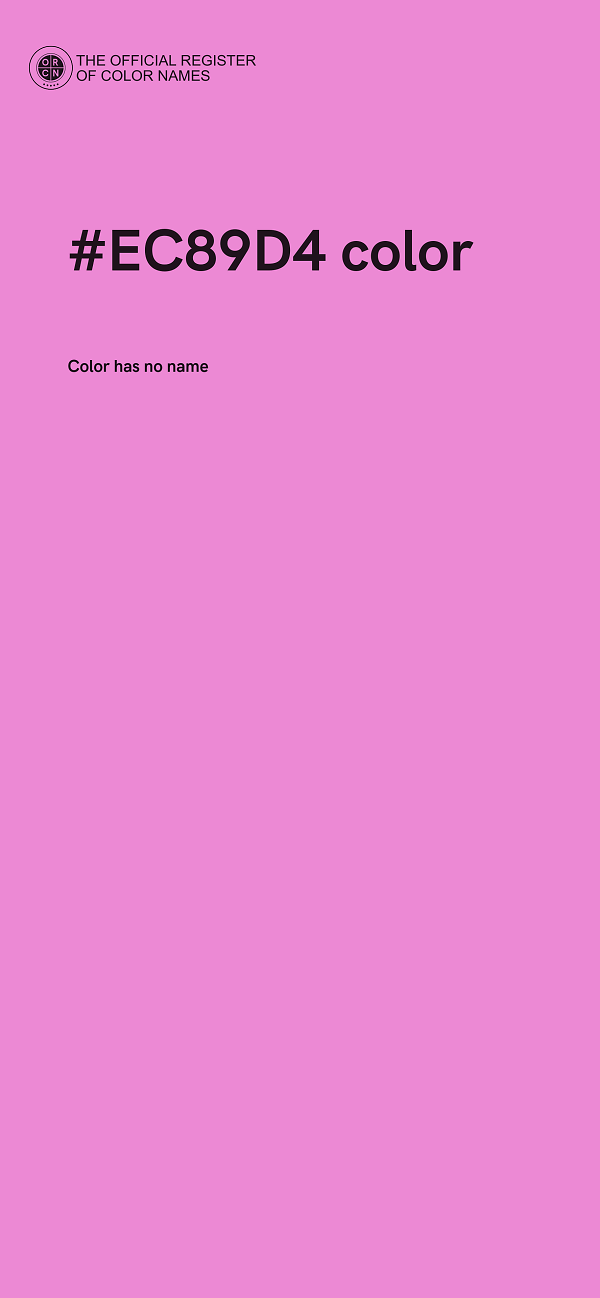 #EC89D4 color image