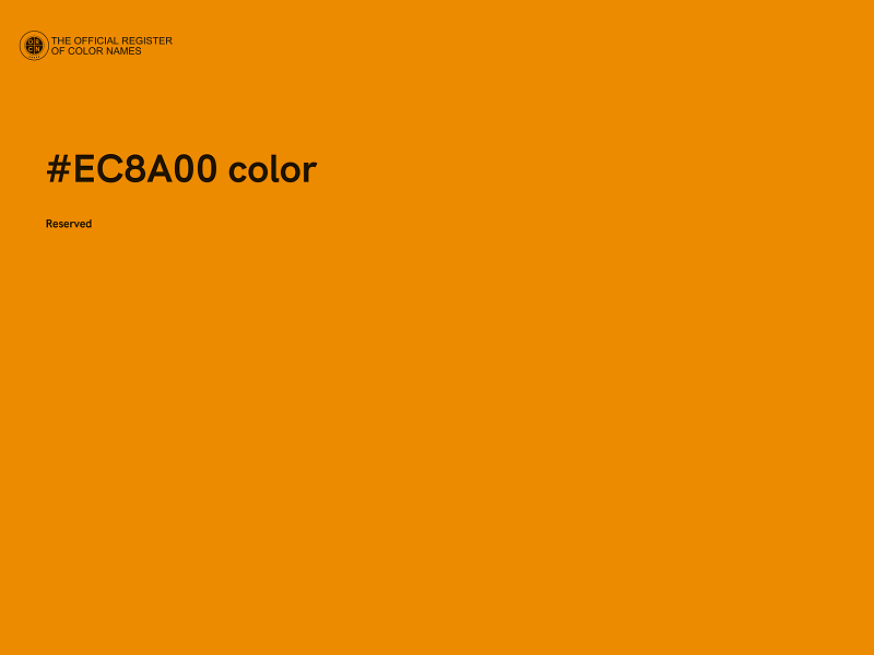 #EC8A00 color image