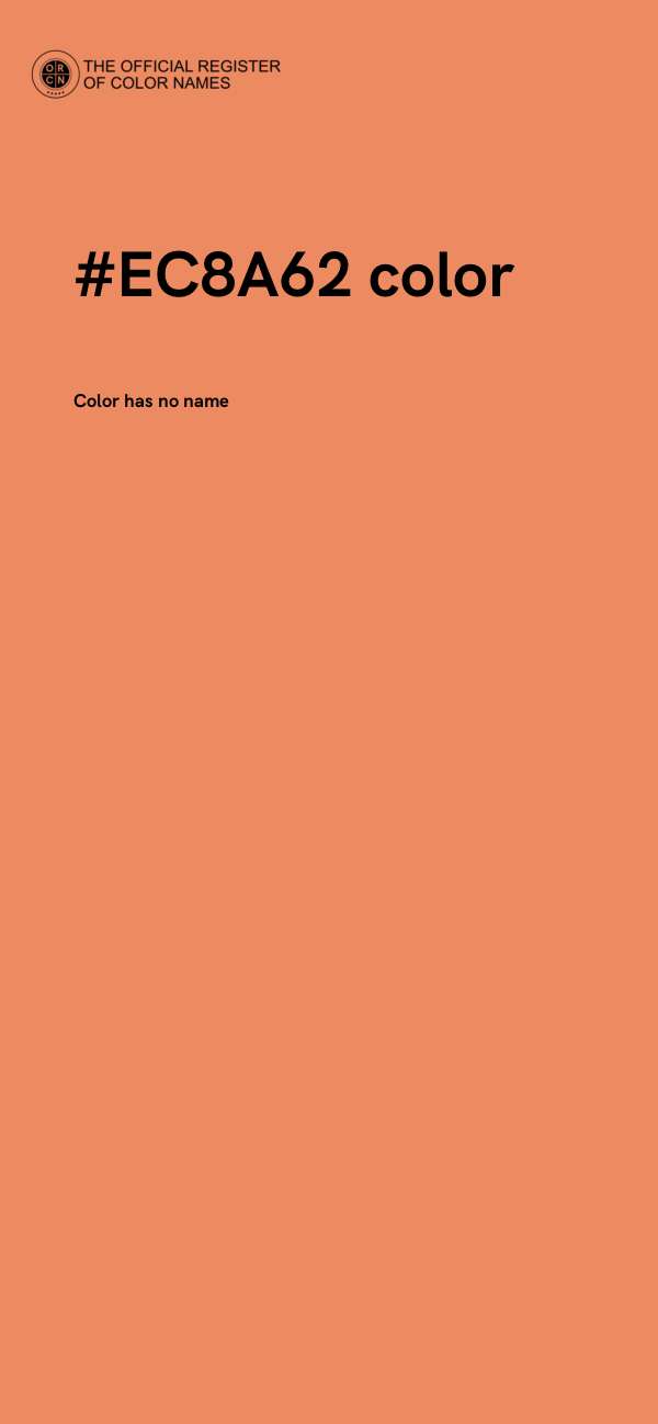 #EC8A62 color image