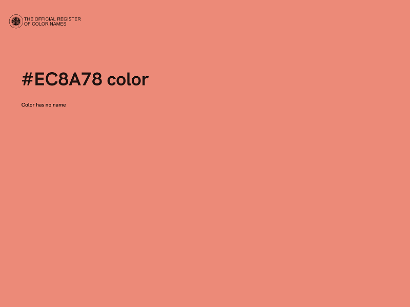 #EC8A78 color image