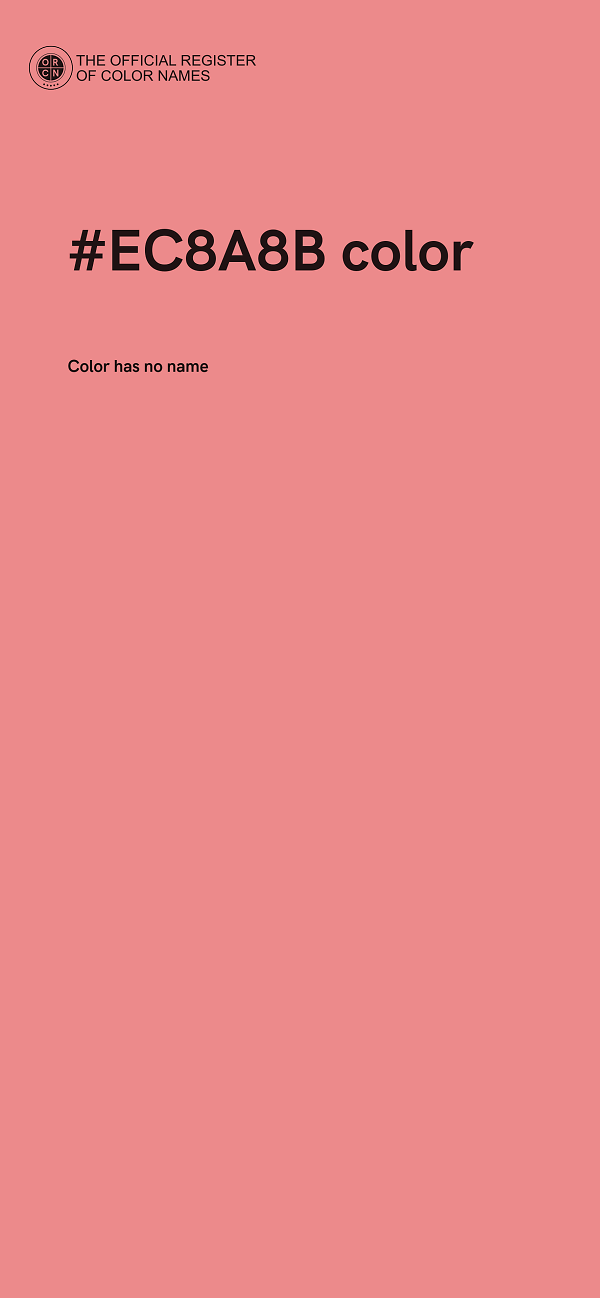#EC8A8B color image