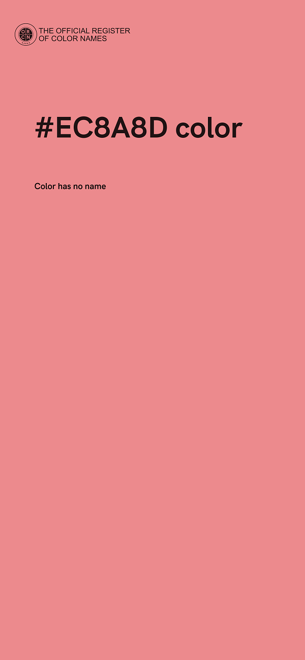 #EC8A8D color image