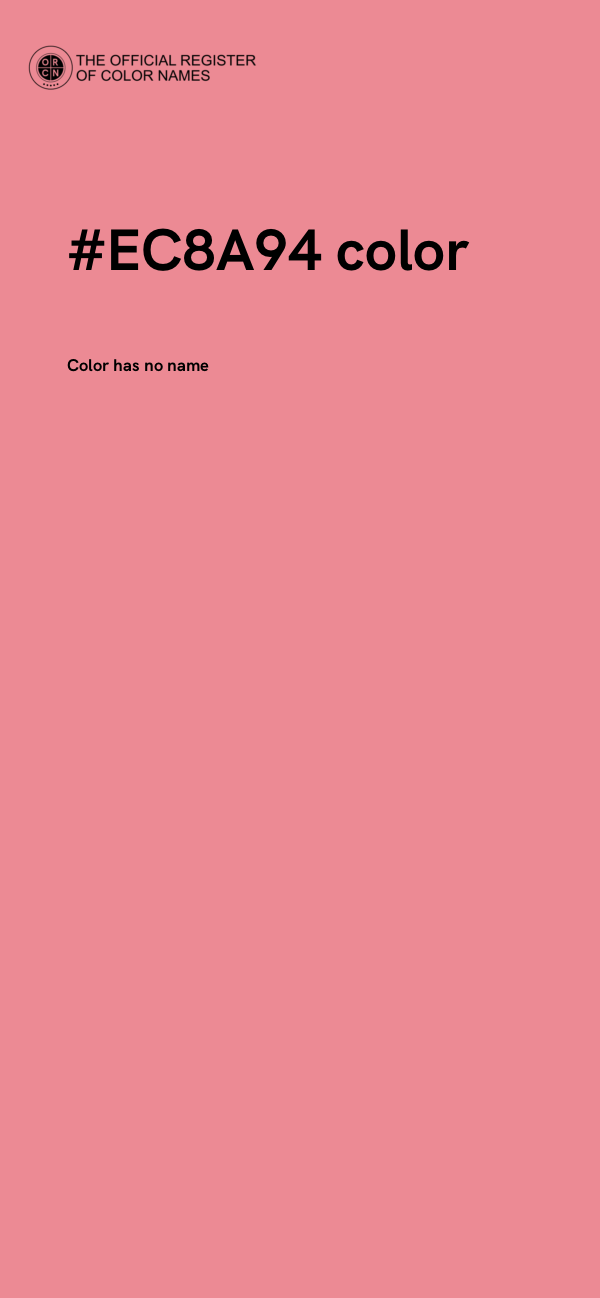 #EC8A94 color image