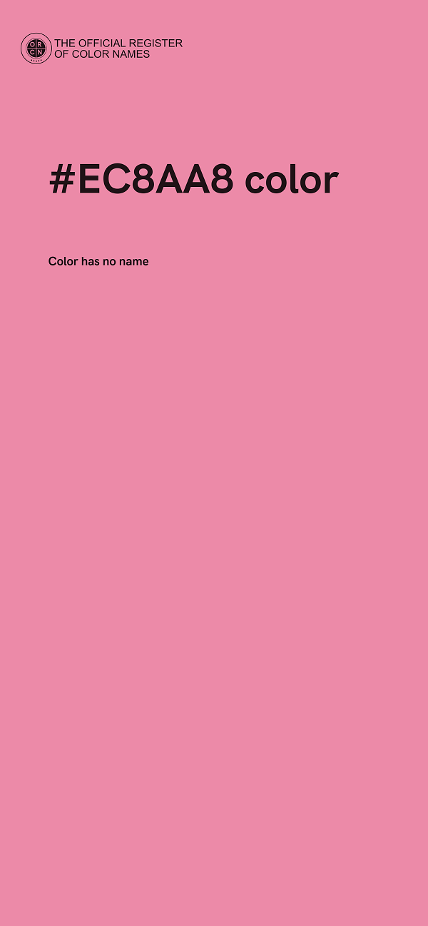 #EC8AA8 color image