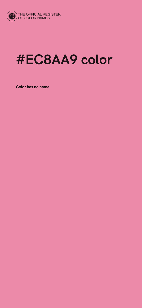 #EC8AA9 color image