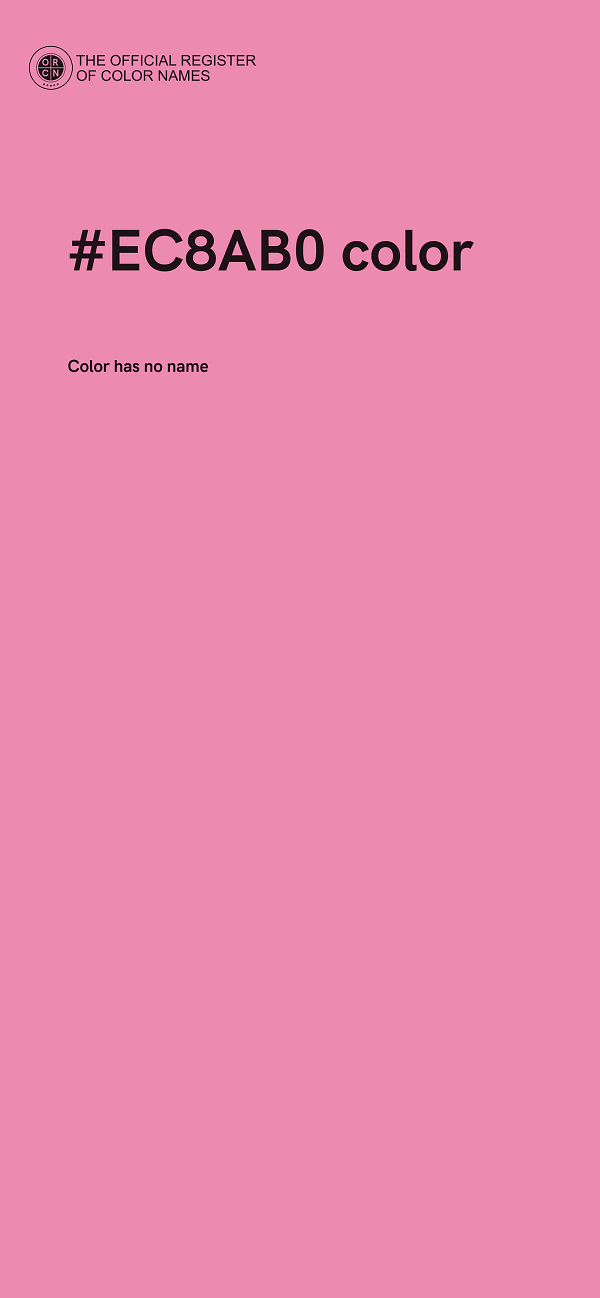 #EC8AB0 color image