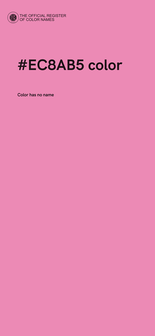 #EC8AB5 color image