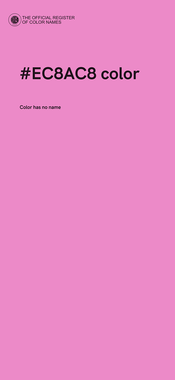 #EC8AC8 color image